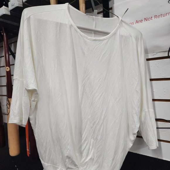 NWT GAZE WOMEN'S TWISTED FRONT 3/4 DOLMAN SLEEVE STRETCH BLOUSE XS - Picture 2 of 6